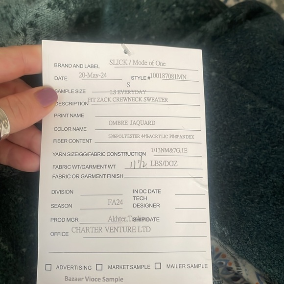 Men’s Ombre crewneck sweater Size S - Picture 3 of 6